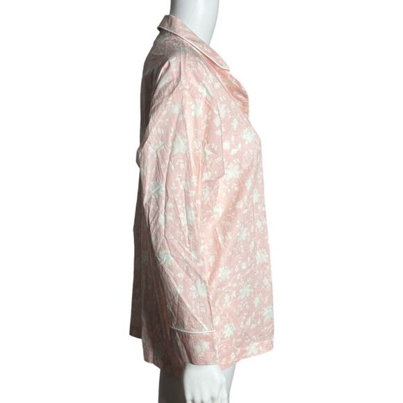 Sleepy Jones Pajama Set Blush Pink White Floral Marina Wallpaper Loungewear - Picture 3 of 10